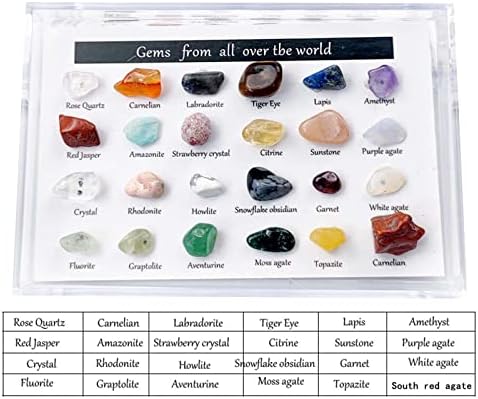 Jewuti 15/24 PCS 2022 Advent Calendar Mini Natural Crystal Agate Stone Rocks Minerali i fosili za djecu entuzijaste za geologiju, Kompletna