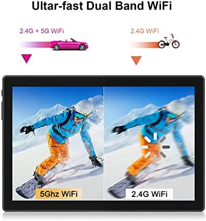 Hoozo Tablet 10 inčni 2023, 5G Wi-Fi, 3GB RAM-a, Octa-Core Android 10.0, 13MP stražnja kamera, podržava Microsoft Office Software,