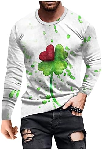 Oioloyjm St Patricks Dan Majice muške košulje Ljetna dukserica casual dugih rukava modno tiskano plus size O-Neck bluza