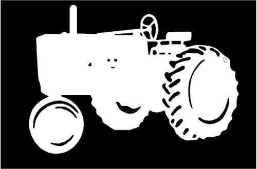 Samo za zabavu White - 6 TRACTOR FARMING FARMING VINIL DIE CUT OCJENA Naljepnica naljepnica, prozori, automobili, kamioni, prijenosna