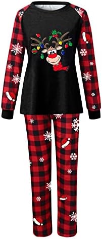 Božićna pidžama za obitelj 2022 Grafički tisak jelena PJS odgovarajući setovi PJ -ovi božićni ukrasi božićno drvce