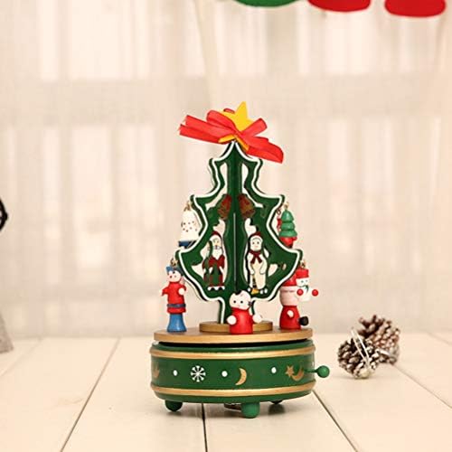 Nuobesty božićni dekor božićno drvce Glazbena kutija Kreativni poklon Musical Box Book Defice Dekora Ornament Ornament Box Dekor Dekor