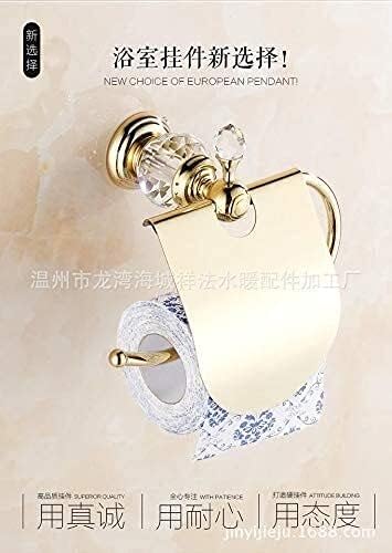 Weiping - Jednostavni držač za toaletni papir pribor za kupaonicu European Crystal Jade zlatni papirni ručnik držač za kupaonicu privjesak