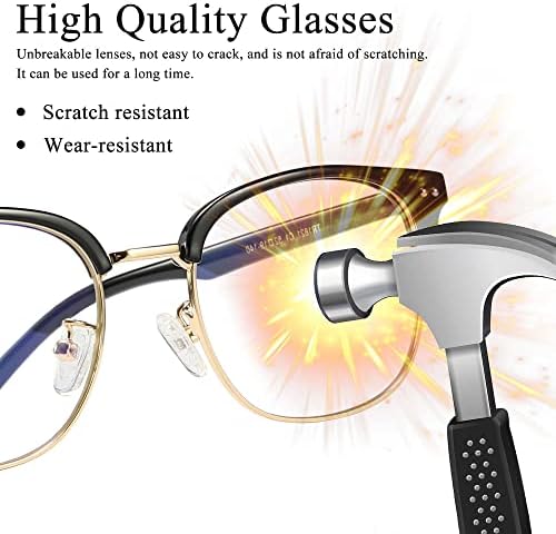 Naočale za blokiranje plavog svjetla, Naočale za čitanje za računalom/igre/TV/telefone za žene i muškarce, protiv naprezanja očiju