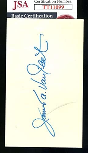 James Van Fleet MIBE potpisao je autogram na kartoteci od 3 do 5 inča.