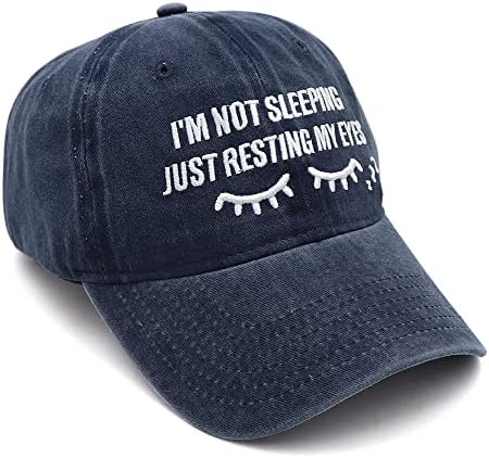 Rođendanski pokloni za tatu, Djeda, Muške kape, smiješne bejzbolske kape za Dan očeva, šešir za muškarce-ne spavam, samo odmaram oči,