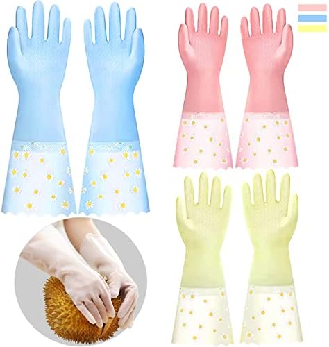 4-u-1 rukavice za pranje posuđa, višekratne rukavice za čišćenje kućanstva, prikladne za kožu, neklizajuće, izdržljive, za pranje,