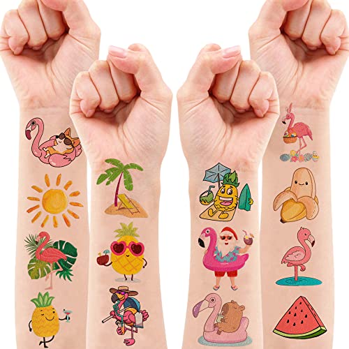Privremene tetovaže flaminga od 8 listova za djecu, ukrasi za rođendanske zabave flaminga, suveniri, super slatke naljepnice za tetovaže