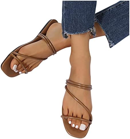 RBCULF THONG SANDALE za žene plaža papuče 2023 Novo ženske boemske ravne sandale Summer Slitter Flip-Flop Cipele
