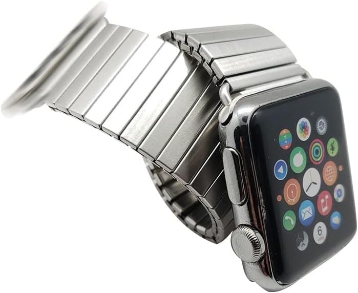 DJDLFA za pojas Apple Watch 44 mm 40 mm 42 mm 38 mm 41 mm 45 mm 45 mm od nehrđajućeg čelika metalna narukvica magnetska milanska petlja