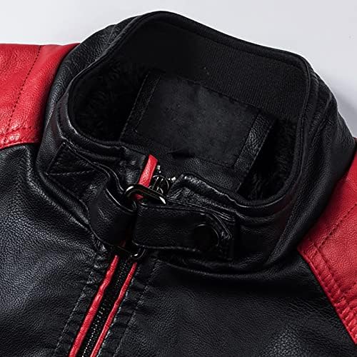 ADSSDQ MENS kožna motociklistička jakna, proljetni kaputi Ženski dugi rukavi Moderni nogomet plus veličina vitka faux koža
