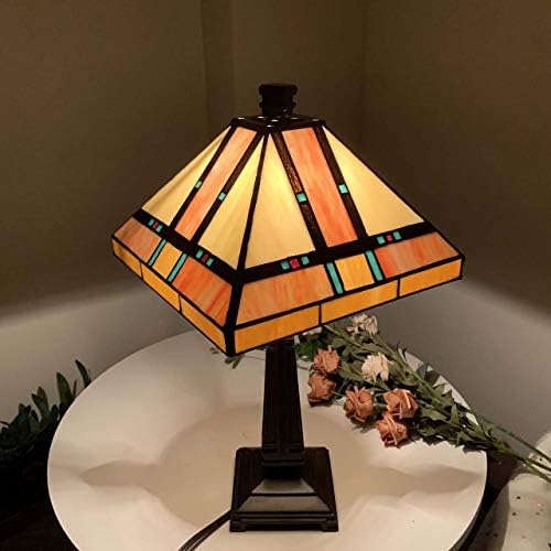 Bieye L10798 Misija Tiffany stil obojena staklena stolna svjetiljka za ukrašavanje kuće