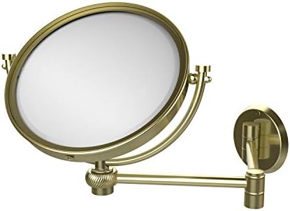 2-6-inčna / 3-inčna-8-inčna zidna ogledala s 3-inčnim zumiranjem i rotirajućim naglaskom za šminku, satenski mesing