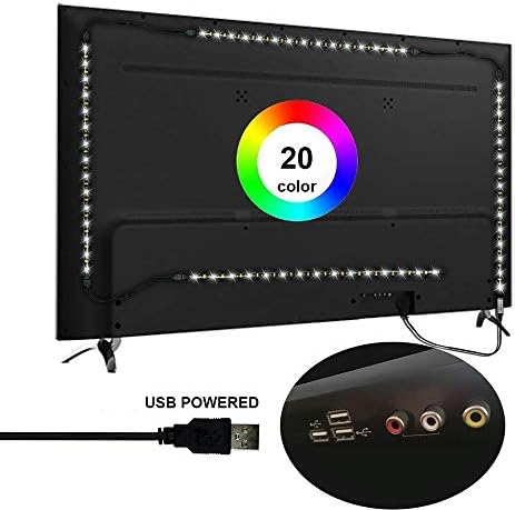 Manswill TV pozadinsko osvjetljenje USB LED svjetlost, 1M 30 LED-a računalni monitor dekor Strip Svjetlo/vodootporno 5050 više-boja