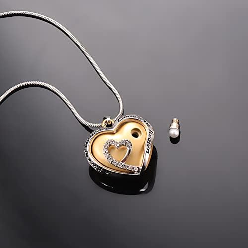 Qiaonnai ZD326 komad mog srca je u nebeskom kremiranju nakit urna ogrlica za pepeo srčana memorijalna privjeska ogrlica kremacija urn