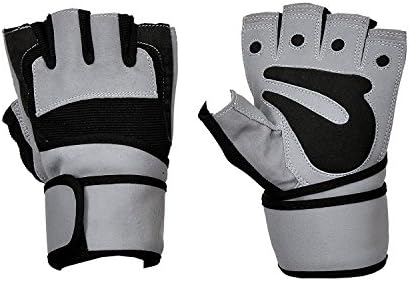 Potpuno podstavljene rukavice za dizanje utega i vježbanje u donjem dijelu donjeg dijela sive-001