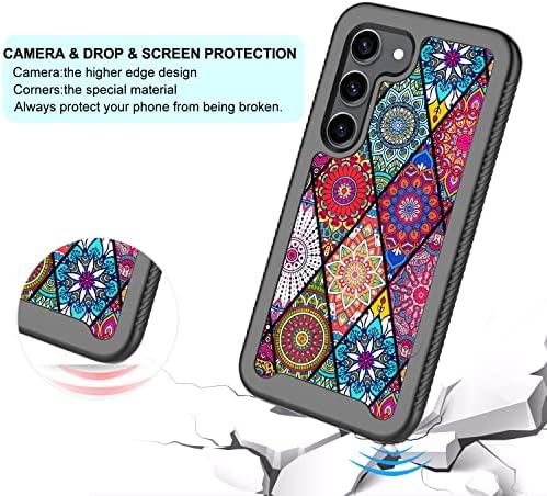 Slučaj Lexnec za Samsung Galaxy S23 5G futrola s [2 pakiranjem] Uzrijevanog staklenog zaslona zaštitnika, [nije za slučaj S23+] Telefon