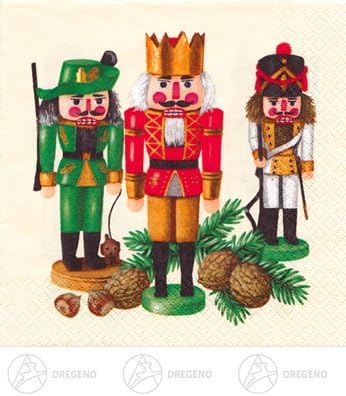 Rudolphs Schatzkiste salvete Nutcracker Trio širina x visina od cca. 33 cmx33 cm rude planine papir-napkins slika salvete