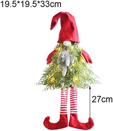 Gfdfd 2pcs božićno drvce vođeno starom čovjekom mini božićni ukrasi za kućni stol božićni ukrasi