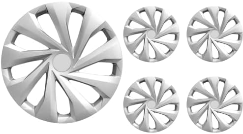 14 inčni pucanje na hubcaps kompatibilno s Mazdom 3 - set od 4 naplatka naplatka za 14 inčne kotače - siva