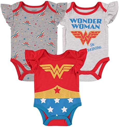 Wonder Woman DC Comics novorođenčad Justice League 3 Pack Bodysuits