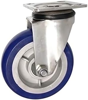 Kotači od ricinusa kotači kotači, rotacija od 360 stupnjeva, plava guma, otpor na visoku temperaturu, koji se koriste za kotače, strojeve