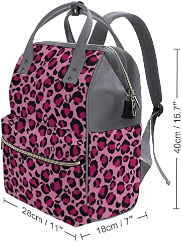 Ružičasti leopard za ispis pelena ruksak vodootporna mama torba velikog kapaciteta ruksak