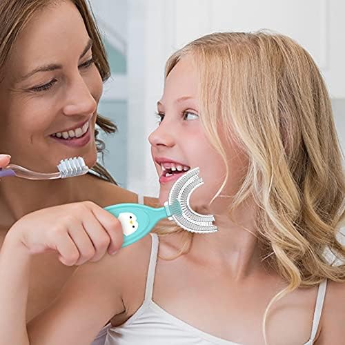 Terbklf četkica za zube mekana za djecu skupno, 360 ° temeljito čišćenje u obliku četkice za zube u obliku U oblik moćnih četkica za