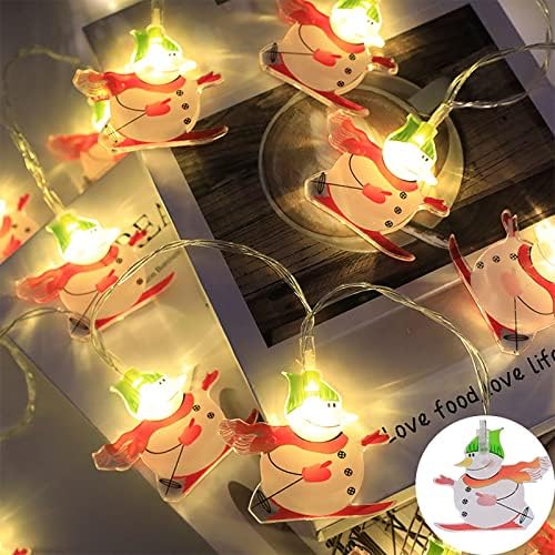 HHMEI 10ft 20 LED 3D String Svjetla za božićno drvce božićni Xmas Dekoracija Dekoracija dnevnog boravka Snowman Djed Mraz dekor SGCABIX4COFJ37