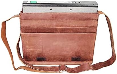 Krava kožna glasnička torba unisex radna torba od 15 inča torba za laptop | Messenger torbe muške | Prava vintage kožna glasnička torba