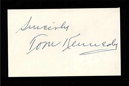 Tom JFK D. 1965, glumac od sirove kože, potpisao je karticu veličine 3 am 5 - izrezani NFL potpisi