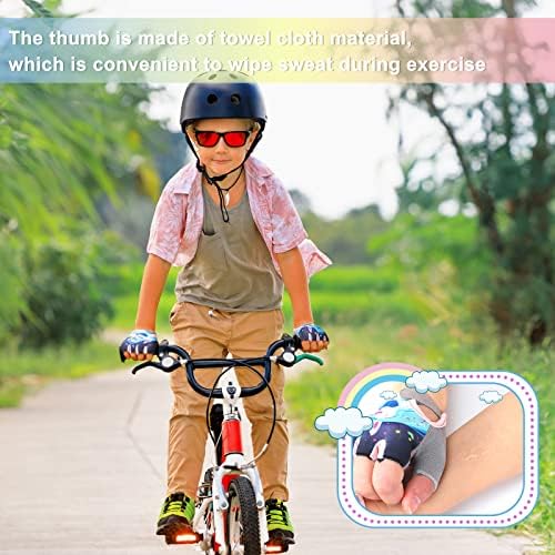 2 para jednorog djeca biciklističke rukavice za ravnotežu djeci bez prstiju biciklističke rukavice s jastucima s podstavljenim biciklom