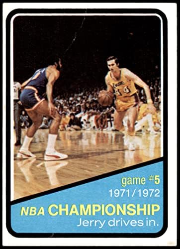 1972. Topps 158 NBA doigravanja - Igra 5 Jerry West Knicks/Lakers VG Knicks/Lakers