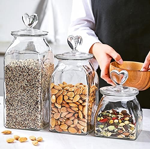 ygqzm staklena staklenka s bombonima s poklopcem u obliku rukava u obliku poklopca u kućici kuhinja za pohranu kave sušena voćna hrana