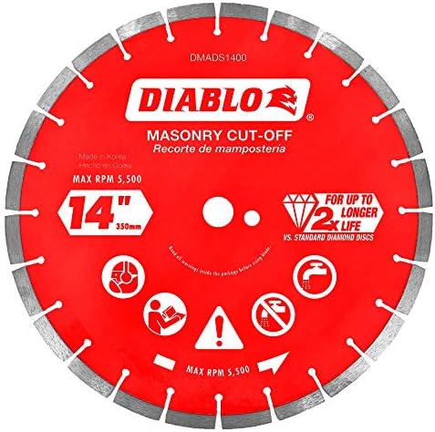 Diablo by freud dmads1400 14 in. Dijamantni segmentirani odsječeni diskovi za zidarstvo