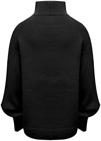 Džemperi za žene elegantne kornjače kabel dugih rukava pleteni pulover casual labavi gumper od solidne boje džemper vrhovi