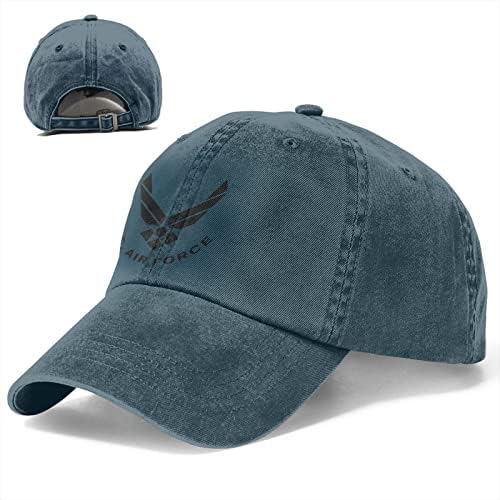 Menglo US Air Force United Uniseks Podesiva kapa kamiondžija Baseball kapa Tata pamučni kaubojski šešir u crnoj boji