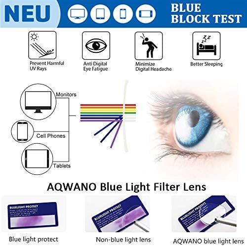 Aqwano 4 pakiranje naočala za čitanje plavog svjetla Blokirajući računalne čitatelje za žene muškarci antisplare UV Ray Fashion Lightyese
