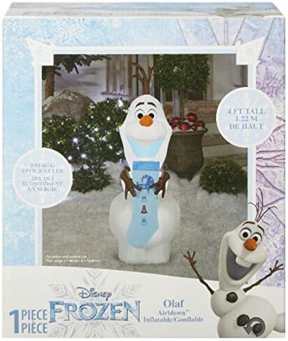 Gemmy 4ft. Visoki božićni zračni napad Disney Frozen Olaf zatvoreni/vanjski odmor za odmor