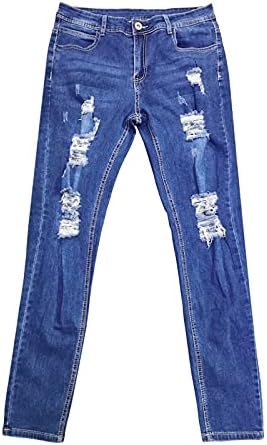 541 Atletički fit gradijentna boja Čvrsta hlača casual rupe muške isprane raspuštene traperice muške hlače kartice
