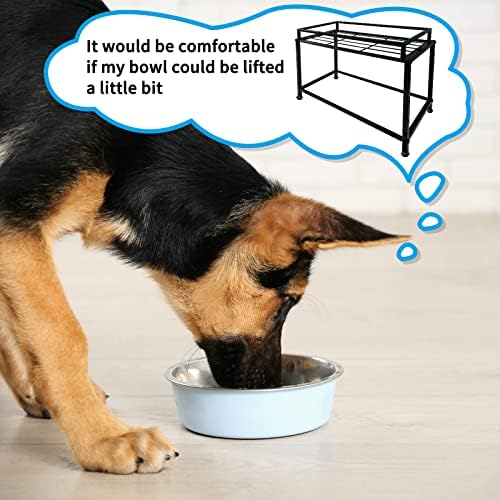Podignuti stalak za zdjelu za pse / mačke, podignuti držač za postojeće zdjele, 4 podesive visine za štence, male, srednje i velike