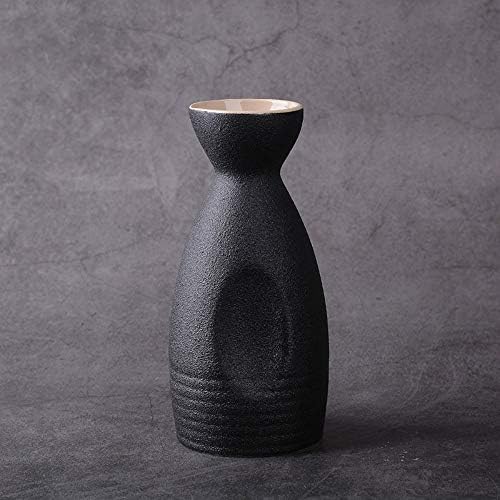 NewQZ set japanskog sake, tradicionalna keramika crno sake servisi 7 PC -a uključuju 1 lonac i 6 šalica