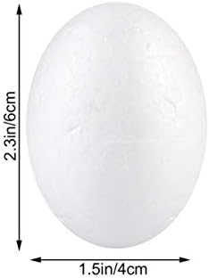 Pretyzoom 50pcs 6cm pjena Slikanje jaja Uskrs DIY Čvrsto jaje za dječje festivalske zanate Uskrsni poklon Uskrsni ukras zabave