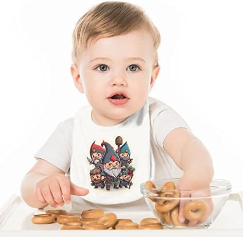 Smiješne gnome bebe bibe - tematske bebe za hranjenje - tiskane bibnje za jelo