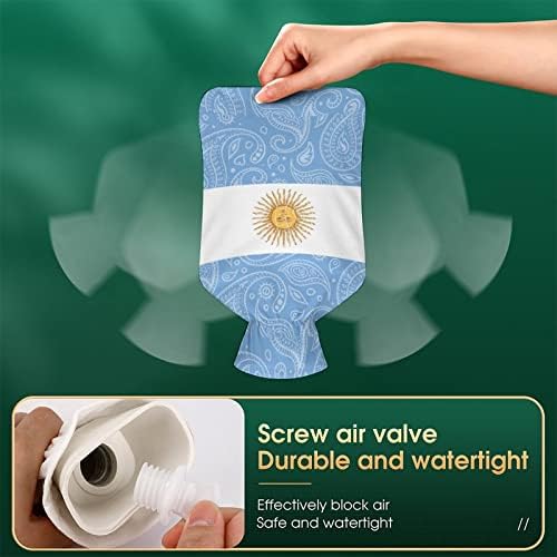 Paisley argentina zastava boca s toplom vodom 1000 ml s mekim poklopcem uklonjiva toplo hladno pakiranje vrećice za ubrizgavanje vode