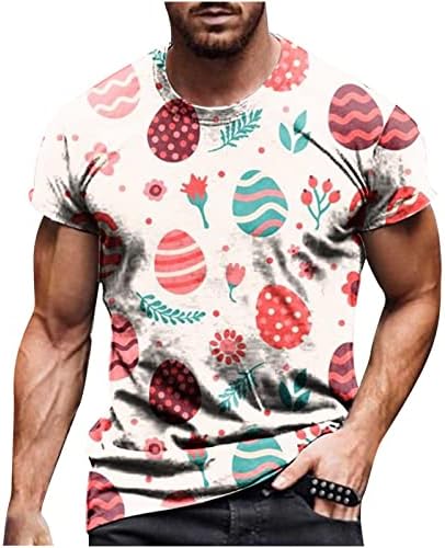 Muška ležerna havajska košulja s kratkim rukavima Havajska majica sretna uskrsna majica opuštena fit casual odmor majice top casual