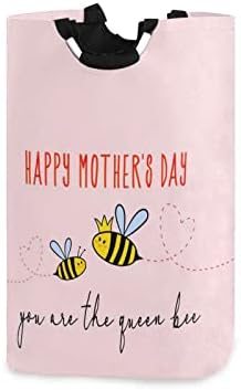 Košarica za odlaganje Happy Majčin dan Slatke pčele ružičaste rublje za pranje rublja srušeni ekstra velika igračka vrtića kante za
