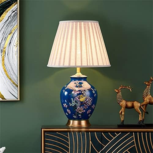 Fksdhdg romantično plava porculanska keramička stolna svjetiljka za spavaću sobu spavaće sobe noćna ormarića noćna ormarića svjetlo
