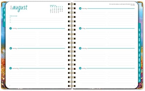 Tvrdi uvez Akademska godina 2023-2024 Planer: 8.5 x11 dnevno tjedno mjesečno planer godišnjeg dnevnog reda. Oznaka, džepna mapa i ljepljivi