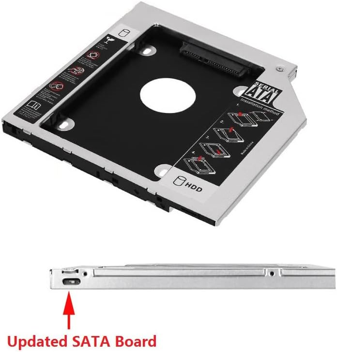 NIGUDEYANG Univerzalni 9,5 mm 2. HDD HD SSD Tvrdi disk Optički ležište Caddy Frame ladica za Toshiba S75 S75Dt M840 C75-A-14D C50-A-157